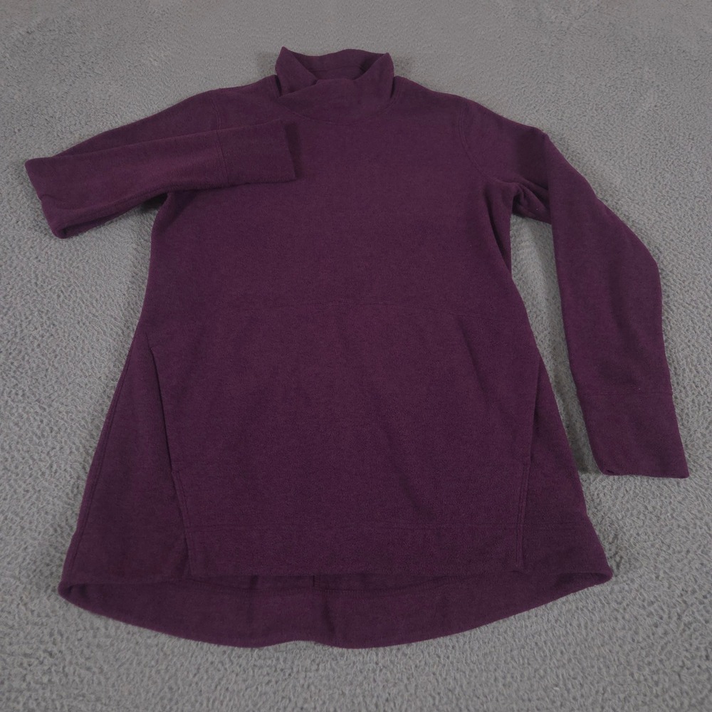 Duluth Trading Co Shirt Womens Medium Frost Lake‎ Fleece Tunic Thumbhole Pocket